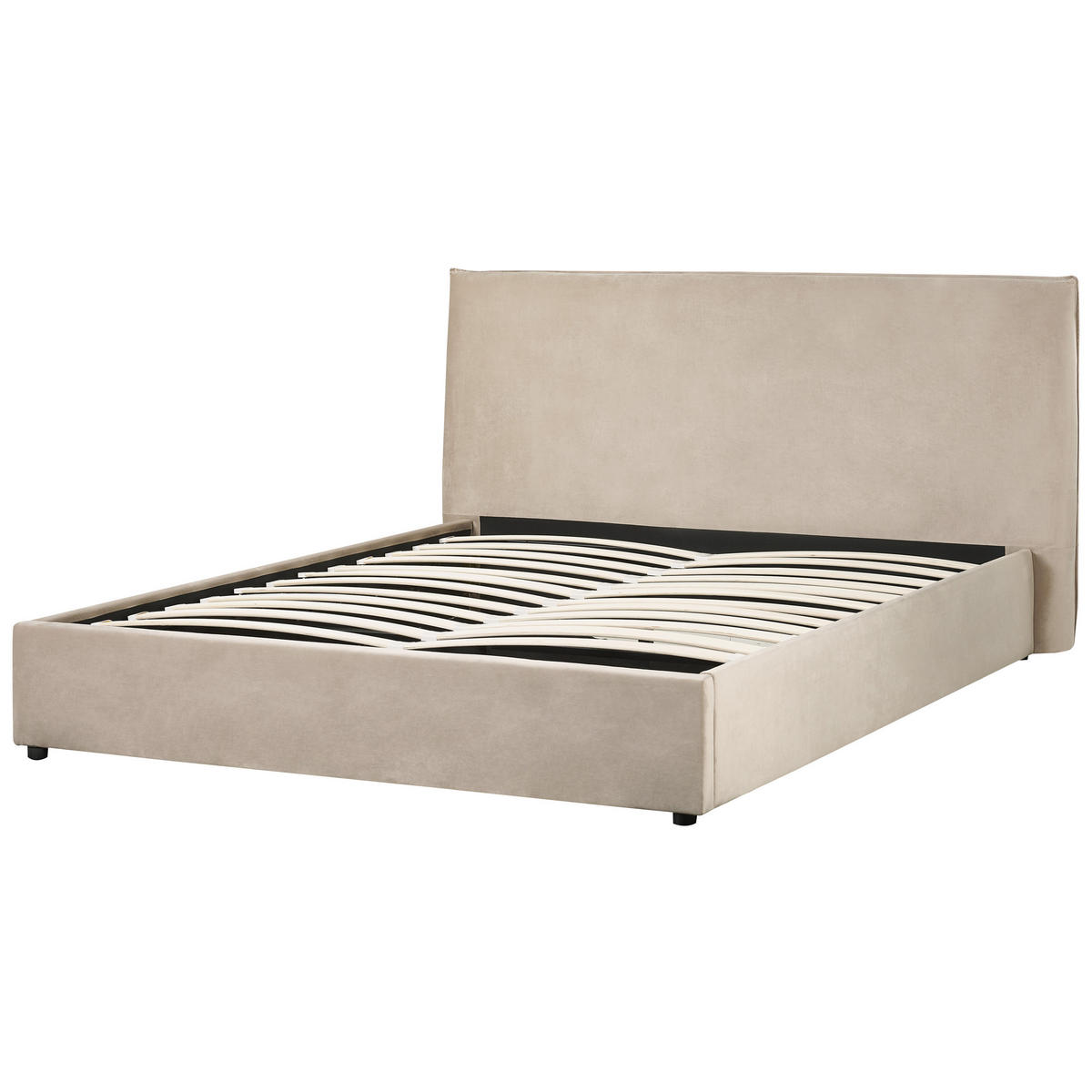 POLSTERBETT 160/200cm Taupe Lavaur - Taupe, Textil (160/200cm) - Beliani