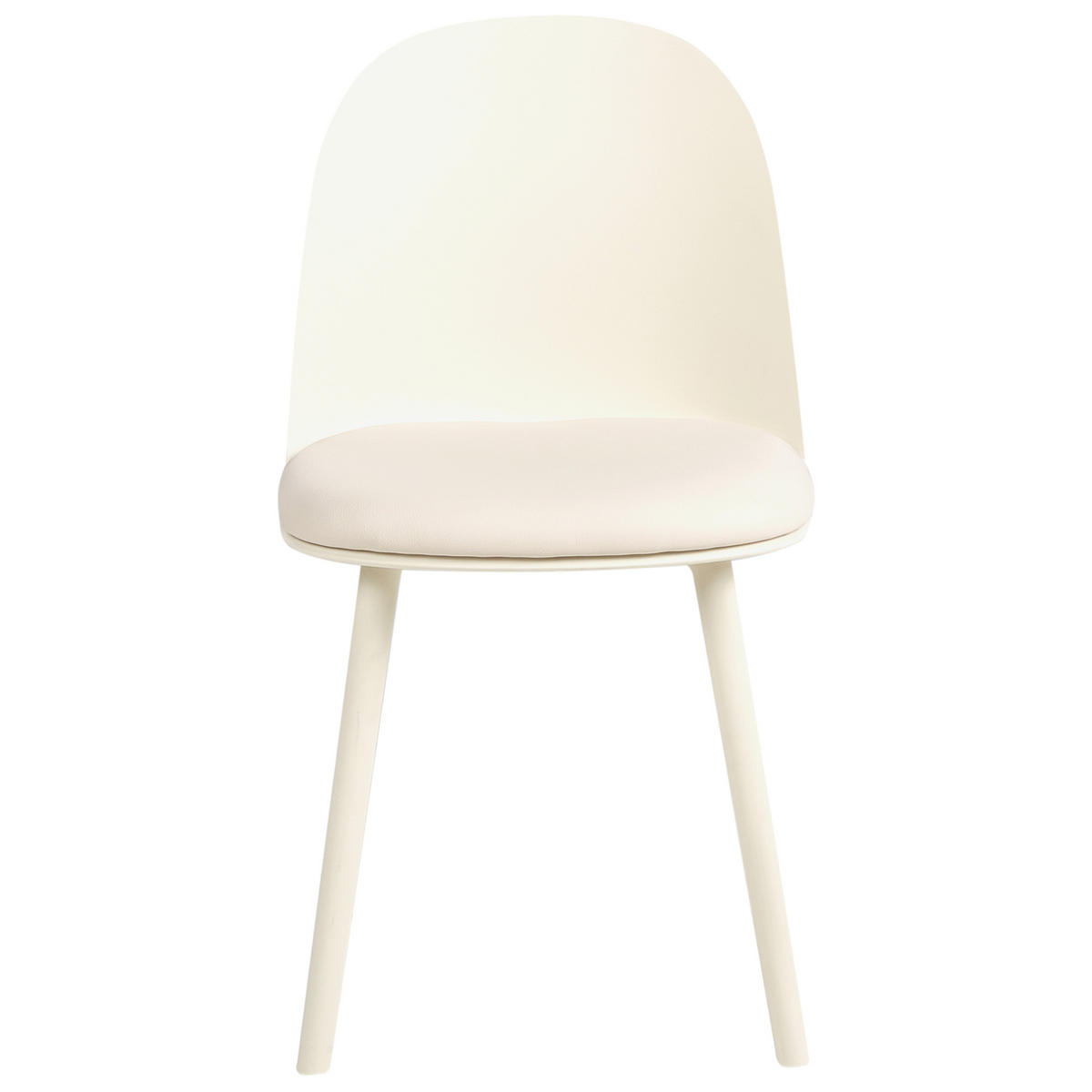 SCAUN DE BUCĂTĂRIE set de 2 piele ecologică bej deschis Ankeny - bej, material plastic (46/80/48cm) - Beliani