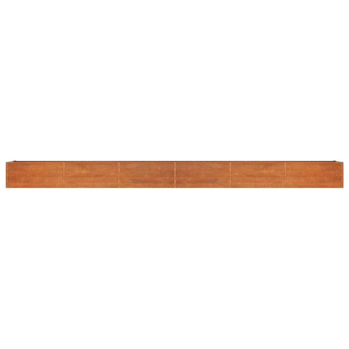 HOCHBEET aus Cortenstahl ISAK unten offen Metall 600x80x45 cm - Braun, Metall (600/45/80cm) - DELUKE