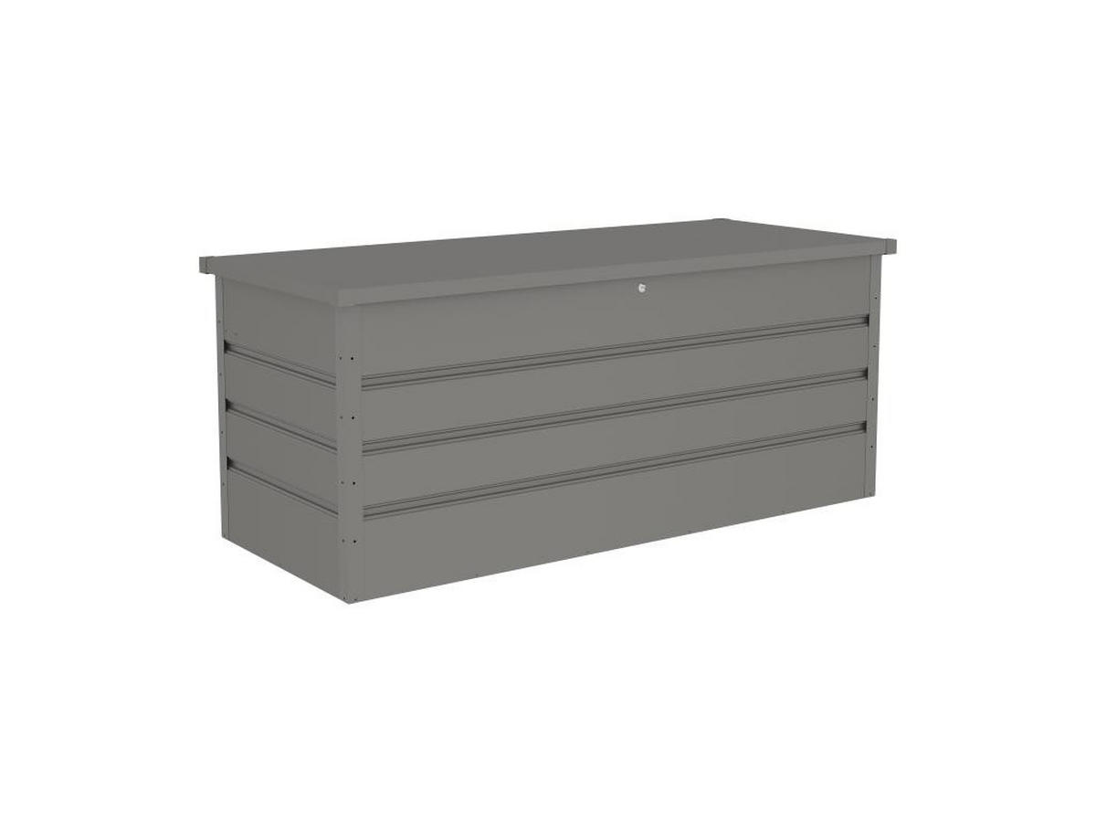 AUFBEWAHRUNGSBOX für den Garten aus grauem verzinktem Stahl - 750 l - TOMASO - Grau, Metall (73/72/174cm) - Vente-Unique