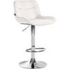 BARHOCKER Samt creme - Chromfarben/Creme, Textil/Metall (49/85/51cm) - CLP