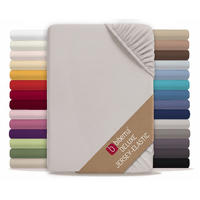 SPANNBETTTUCH Deluxe Jersey sturmgrau, 140x200 cm - 160x220 cm - Grau, Textil (160/220cm) - biberna
