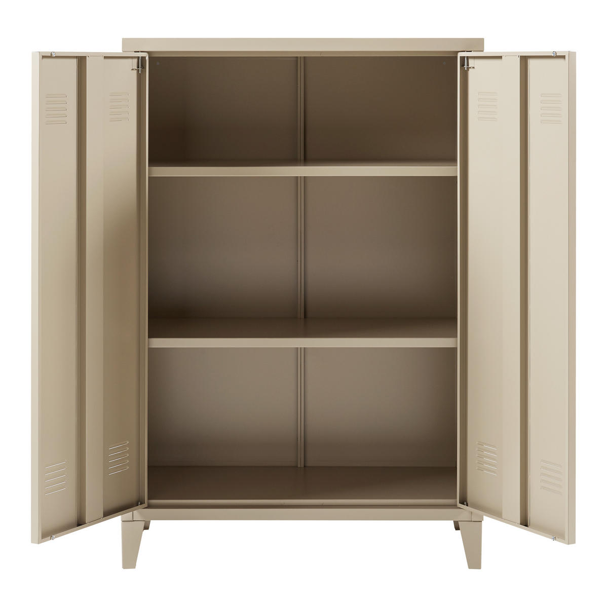 METALLSCHRANK Oripää - Braun, Metall (75/110/33cm) - [en.casa]