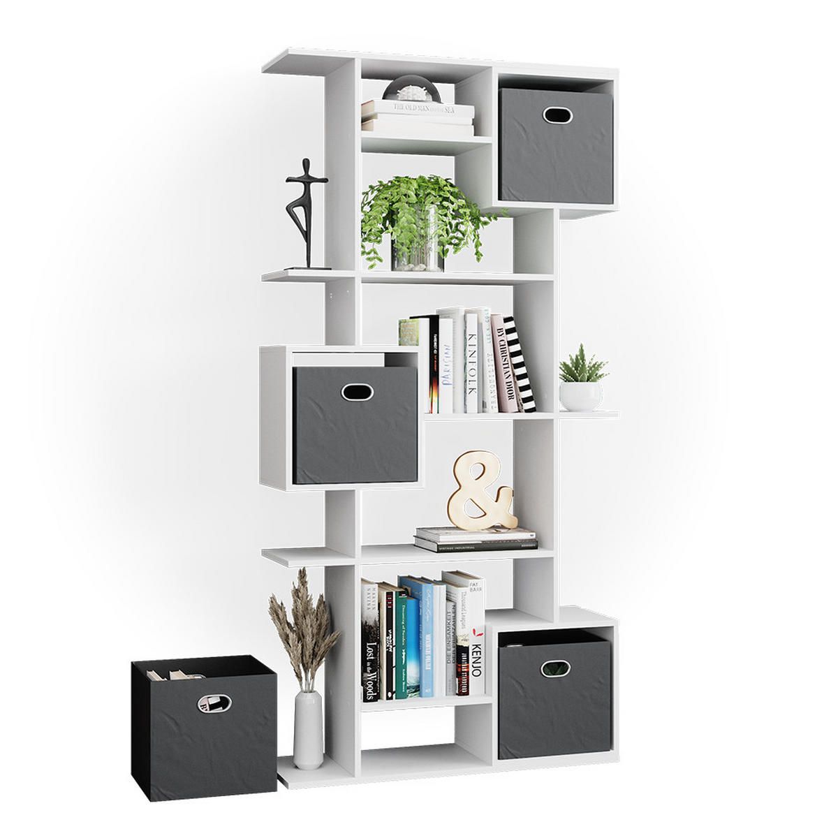 DĚLICÍ STĚNA Cube Bílá - bílá, kompozitní dřevo (92/187.7/29cm) - Vicco