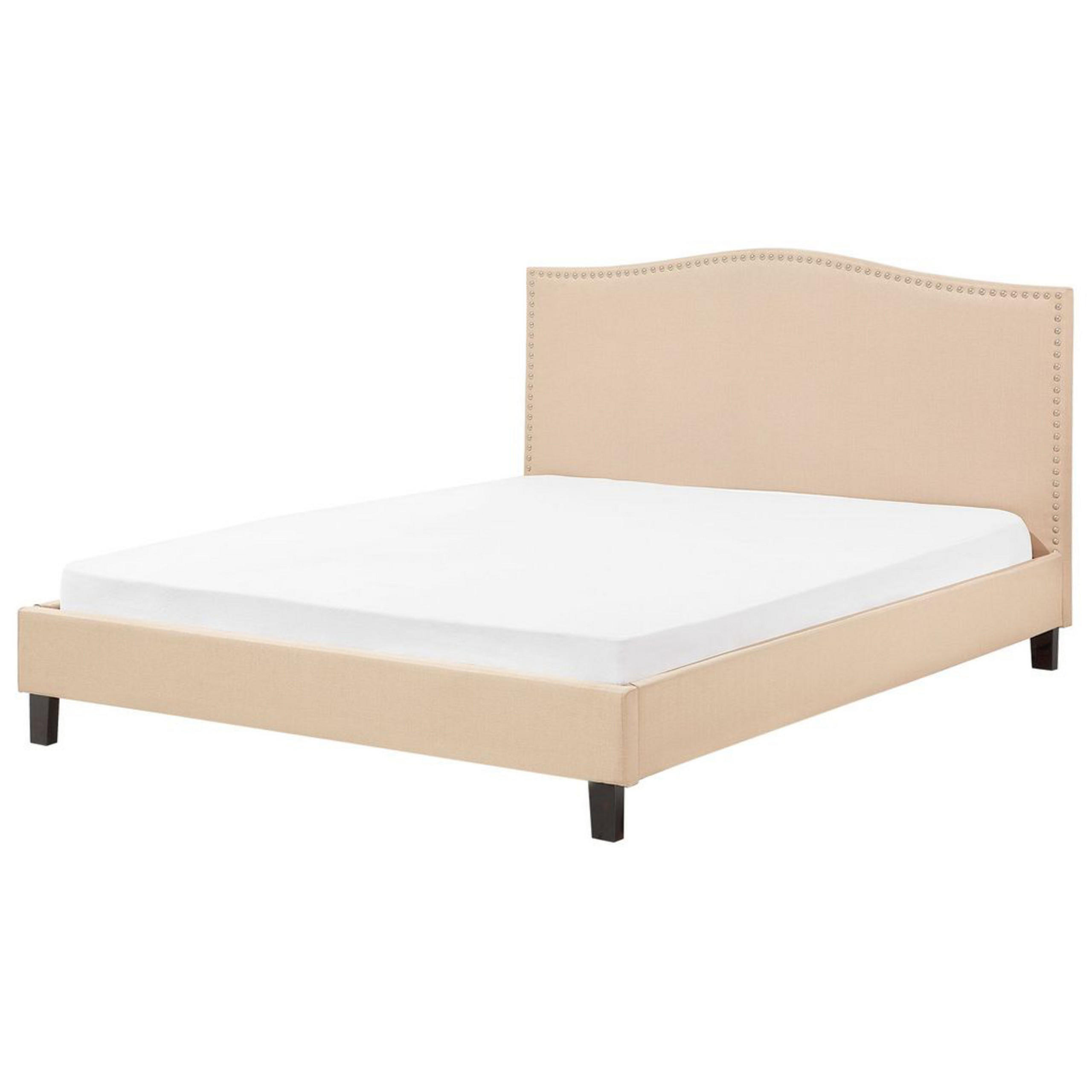 Beliani ČALOUNĚNÁ POSTEL 180/200 cm Béžová Montpellier