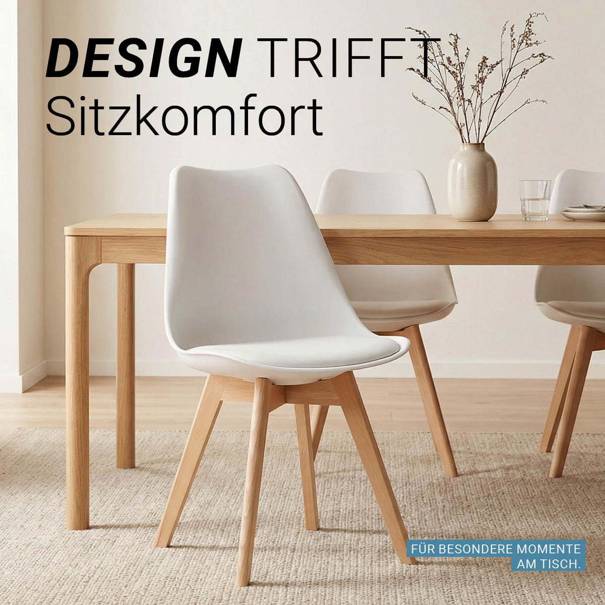 KÜCHENSTUHL Kunststoff Weiß - Weiß, Holz (46/80/45cm) - Homestyle4u