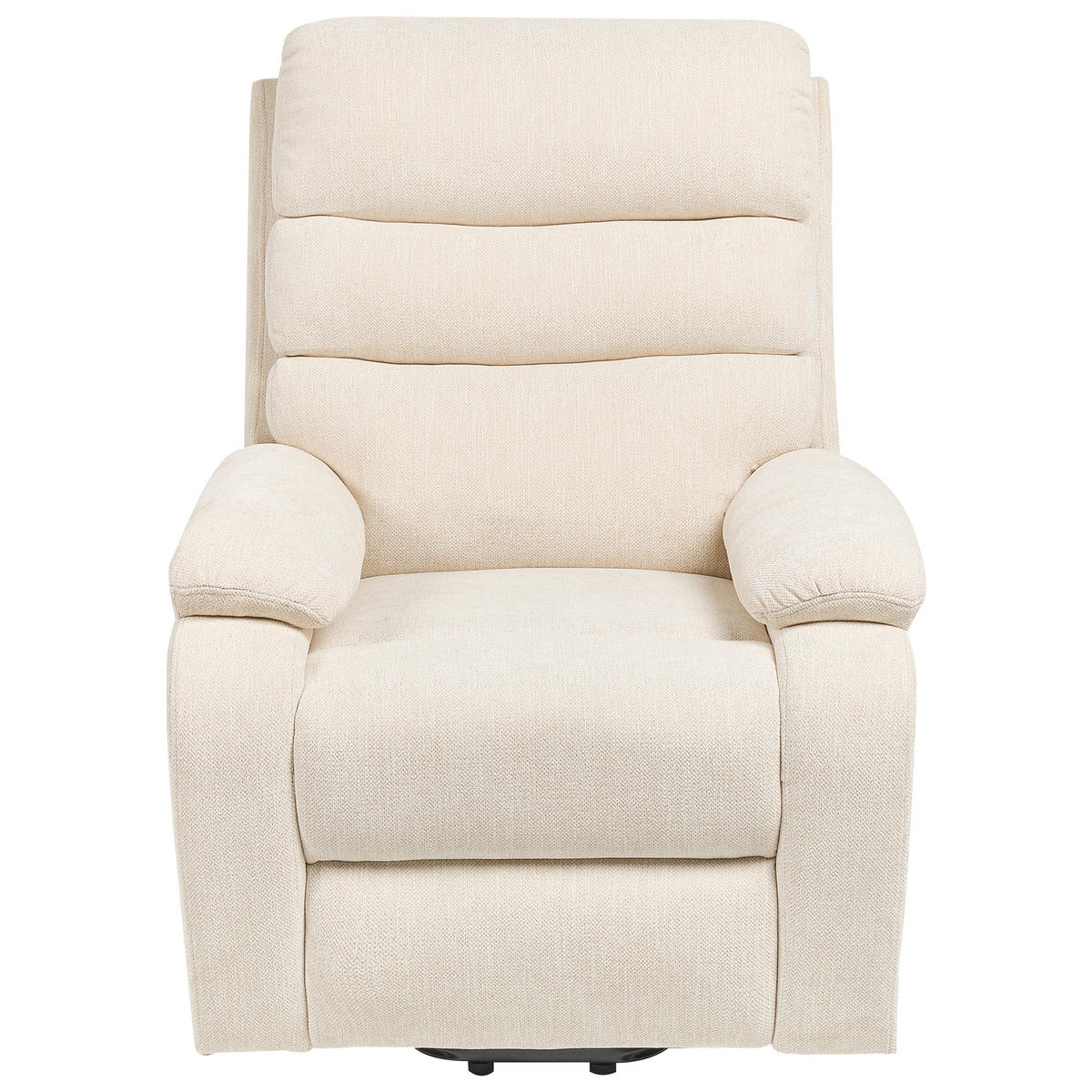 ELEKTRISCHER FERNSEHSESSEL mit Fußstütze Stoff Hellbeige Rise - Beige, Textil (80/105/91cm) - Beliani