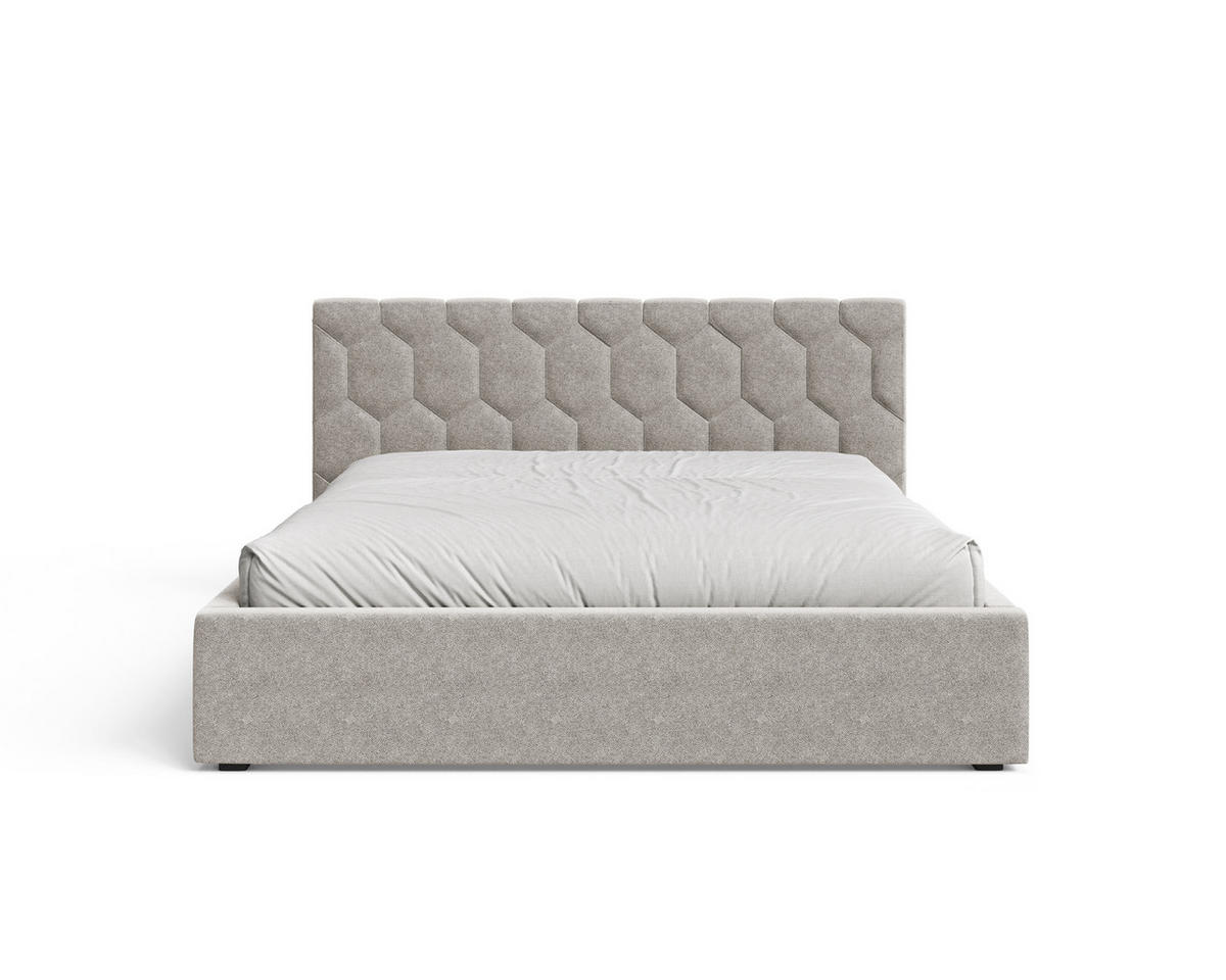 POLSTERBETT 02 160 x 200 cm – Casa – Bett mit Federmechanismus und Stauraum - Grau, Holz (160/200cm) - ROYAL24_MARKT
