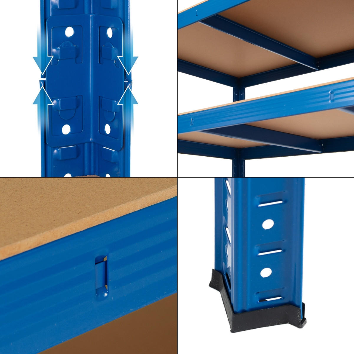 LAGERREGAL 2er Set - Blau, Metall (50/200/100cm) - ECD-Germany