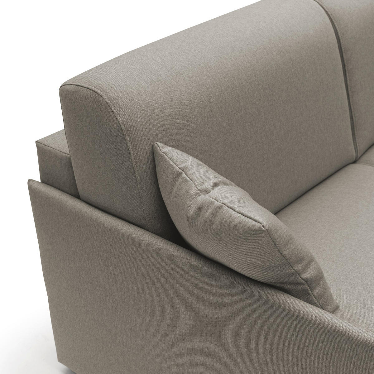 ECKSOFA RECHTS Evans - Taupe, Textil (272/96cm) - Divani.store