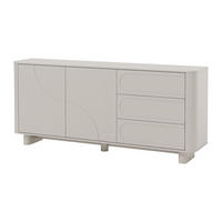 SIDEBOARD - 2 Türen & 3 Schubladen - Beige - DIGARA - Beige, Holz (190/85/40cm) - Vente-Unique