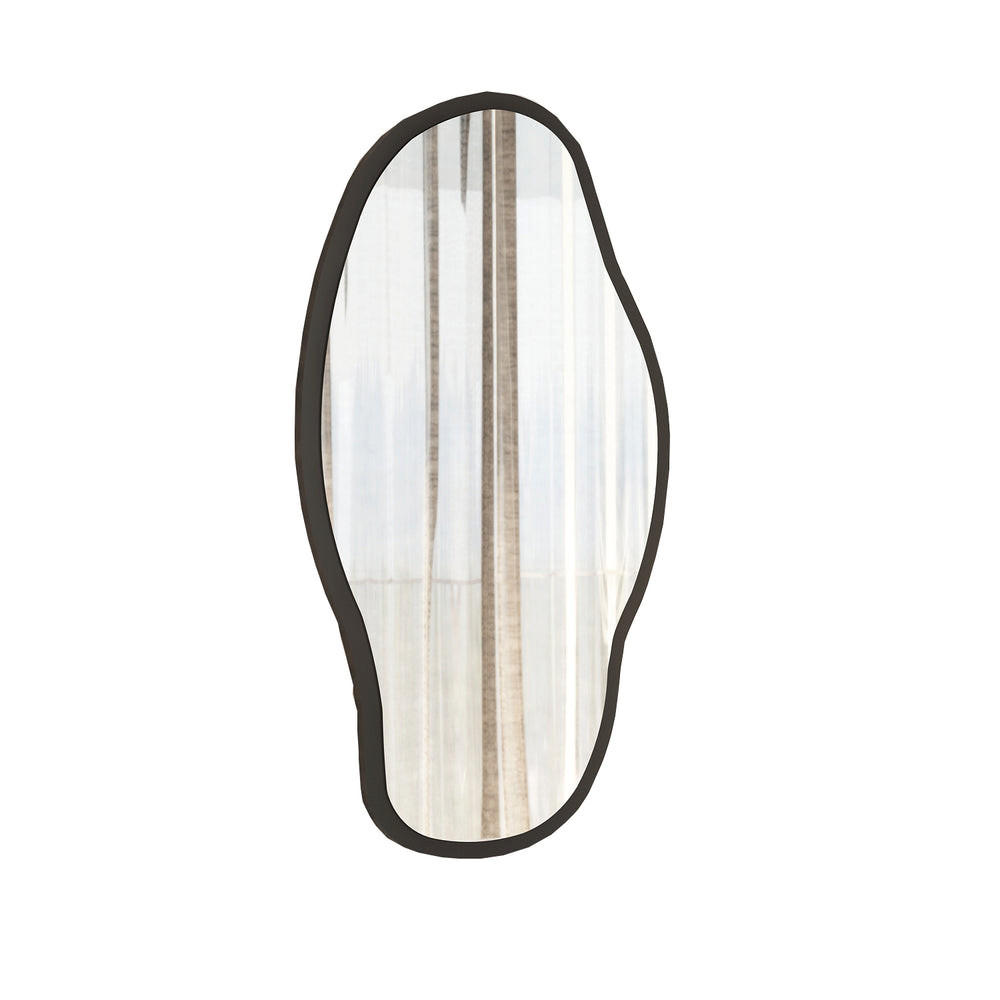 SPIEGEL Haki 85x45cm - Schwarz, Holzwerkstoff (45/85/3.5cm) - moebel17