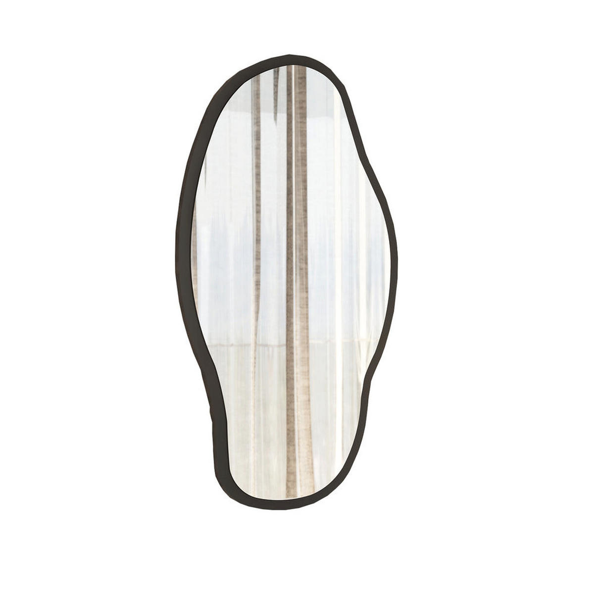 SPIEGEL Haki 85x45cm - Schwarz, Holzwerkstoff (45/85/3.5cm) - moebel17