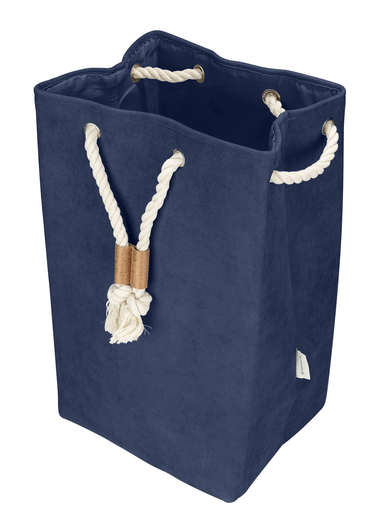 WÄSCHEKORB Textil mit Kordelzug - Dunkelblau, Textil (29/51/25cm) - Tom Tailor