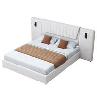 POLSTERBETT 180x200 Beige Samt USB Stauraum - Beige, Textil (180/200cm) - FLIEKS