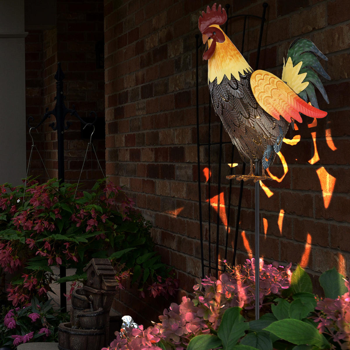 LED AUSSENLEUCHTE Metall Orange - Orange, Metall (28.5/13/100cm) - Globo Lighting