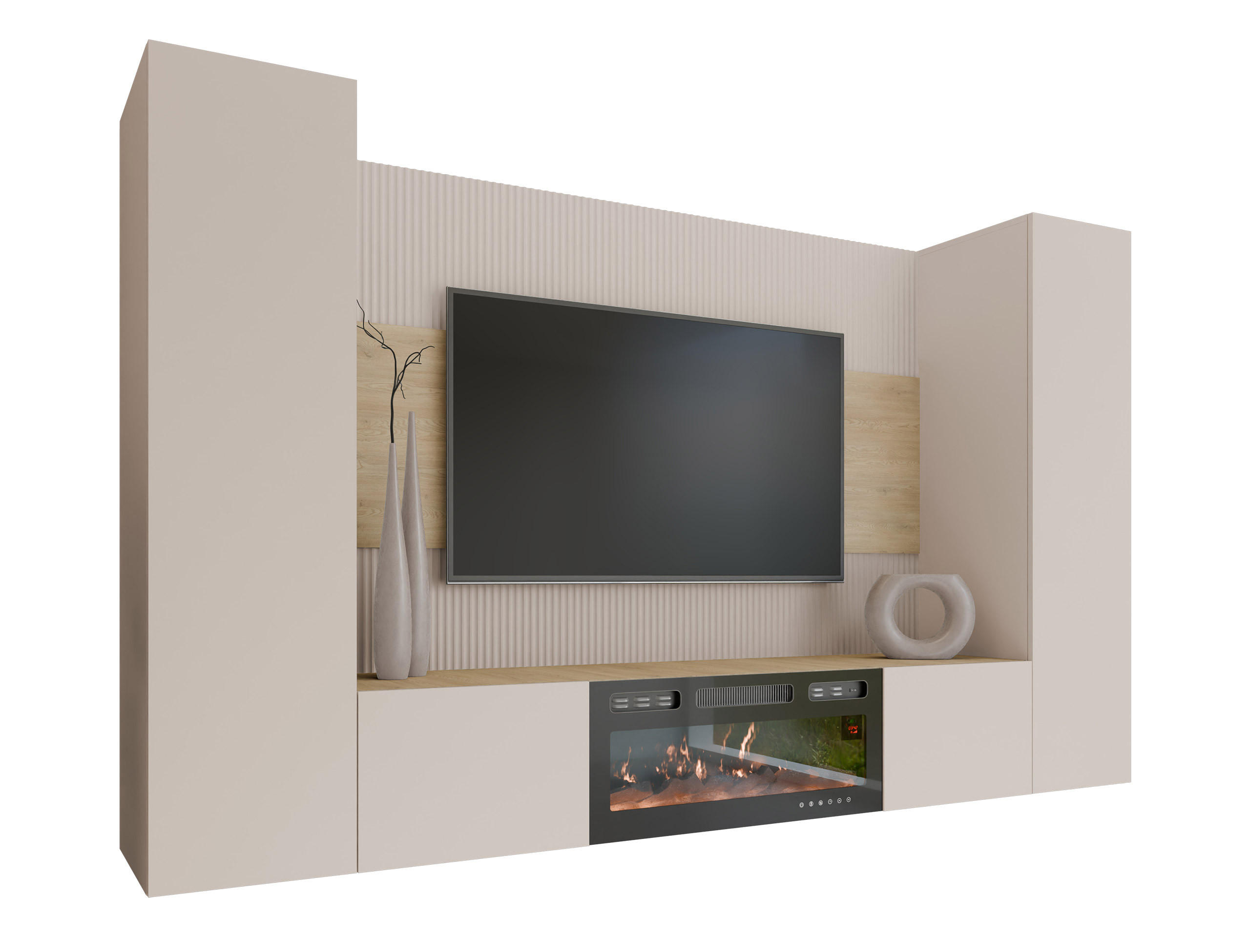 Mirjan24 Wohnwand Beige 260x150x38 cm