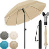SONNENSCHIRM, Balkonschirm Strandschirm UV-beständig wasserdicht - Taupe, Metall (155/155cm) - Woltu