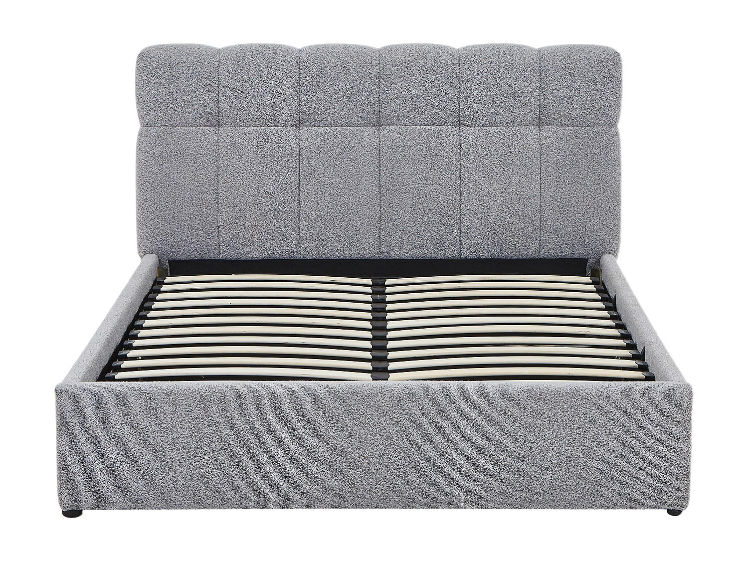 BETT mit Bettkasten - 2 Personen - Stoff - Grau - - Grau, Textil (140/190cm) - Vente-Unique