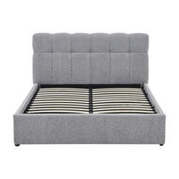 BETT mit Bettkasten - 2 Personen - Stoff - Grau - - Grau, Textil (140/190cm) - Vente-Unique