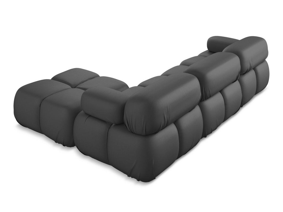 ECKSOFA Beidseitig Kunstleder Grau - Beige/Schwarz, Leder/Kunststoff (285/191cm) - Makamii
