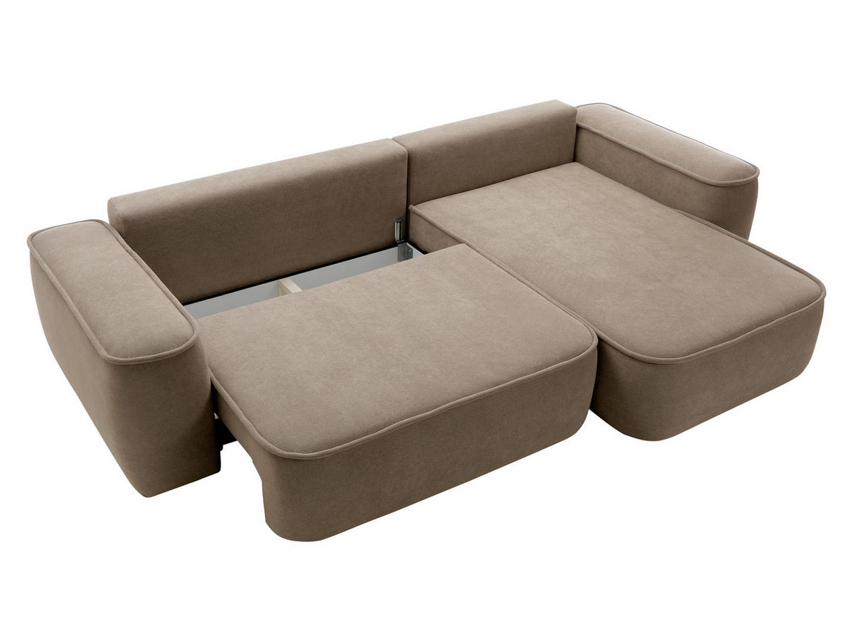 ECKSOFA Sandby - Schwarz/Grau, Holz/Kunststoff (283/168cm) - MIRJAN24