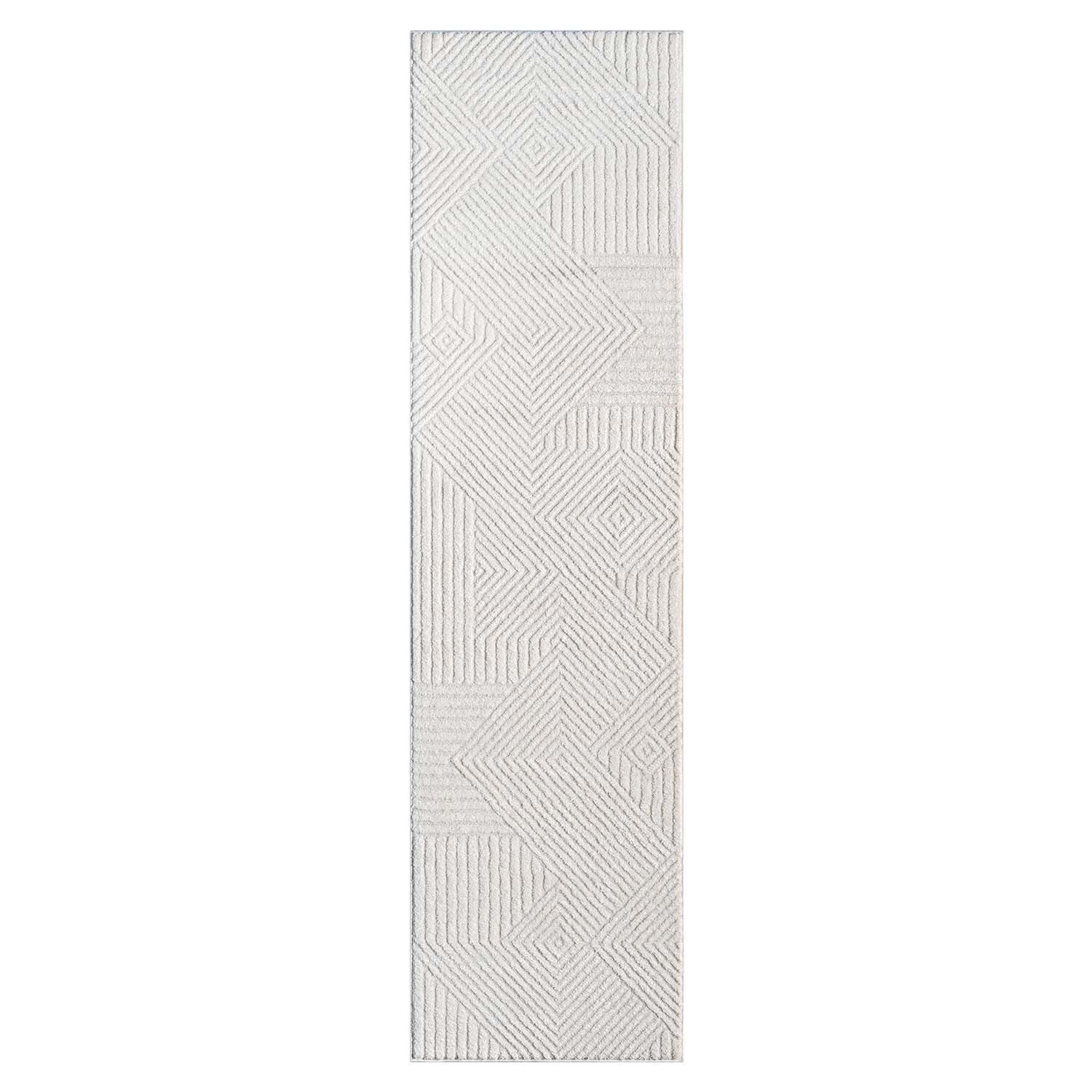KURZFLOR-TEPPICH Lounge 0632 Creme 80x300 cm - Creme, Textil (80/300cm) - carpet city