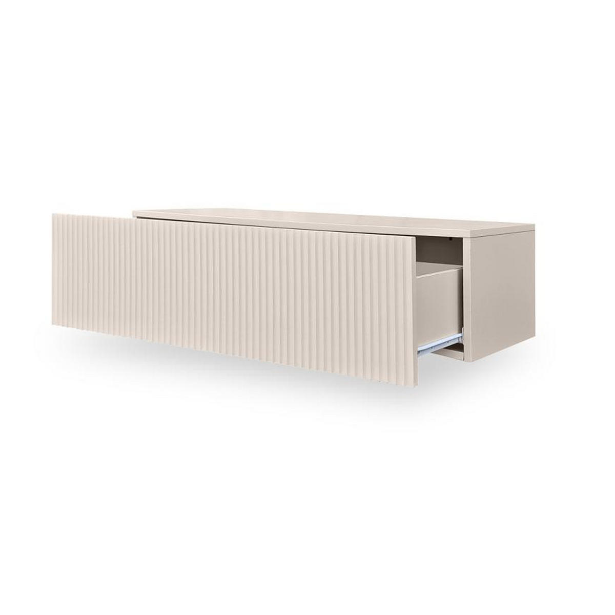 WANDKONSOLE 90 cm beige mit Halterungen - LEYA - Beige, Holz/Holzwerkstoff (90/27/35cm) - Sicaan