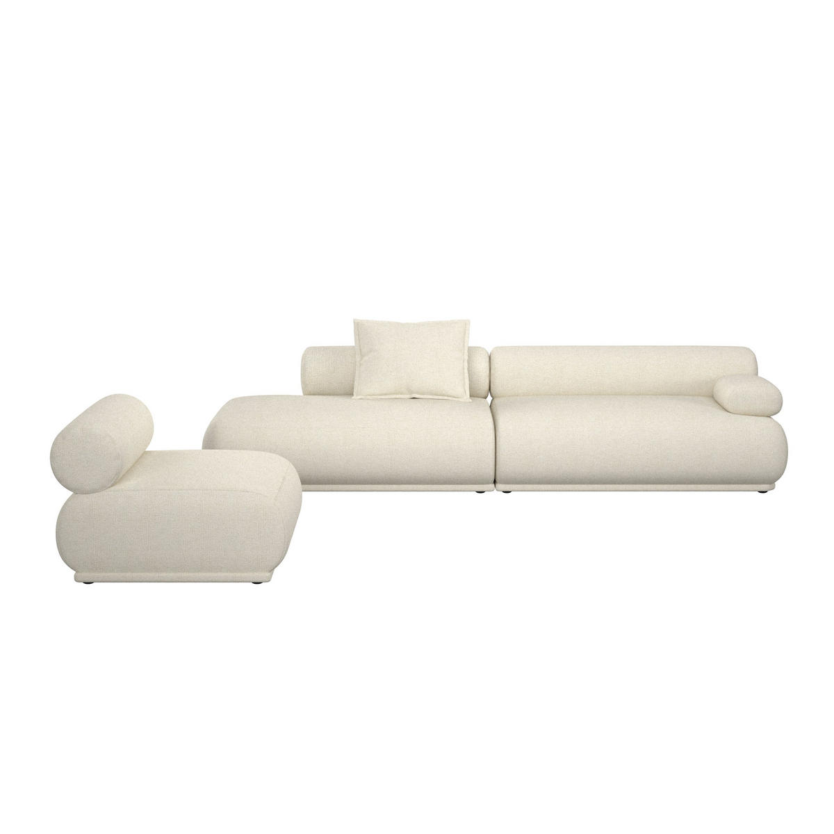 SOFA 4,5-SITZER Rembrandt Rechts Beige - Beige, Kunststoff (402/68/97cm) - Zuiver
