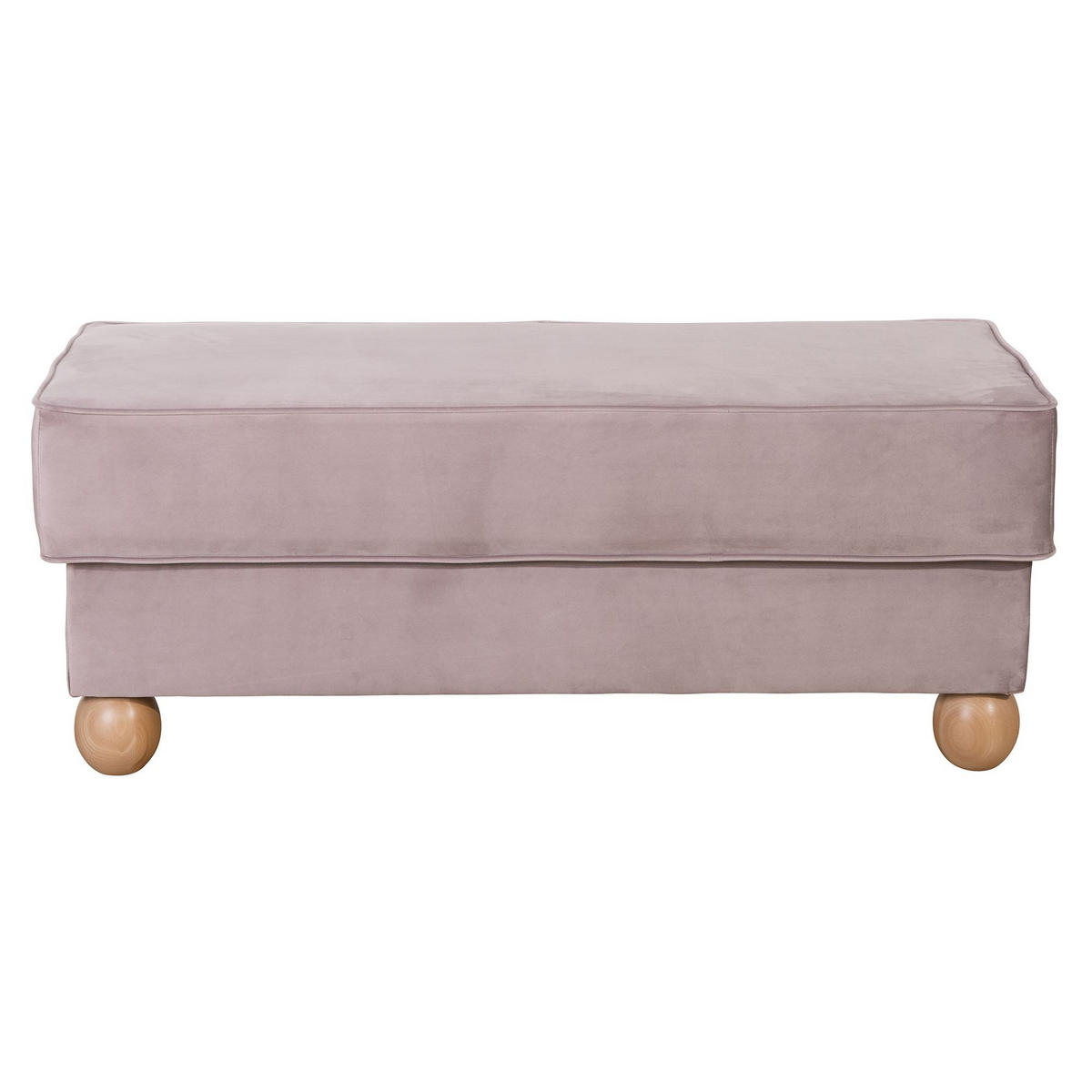 POLSTERHOCKER Katiga Samtvelours rosé - Rosa, Kunststoff (51/49/110cm) - 58aufmkessel