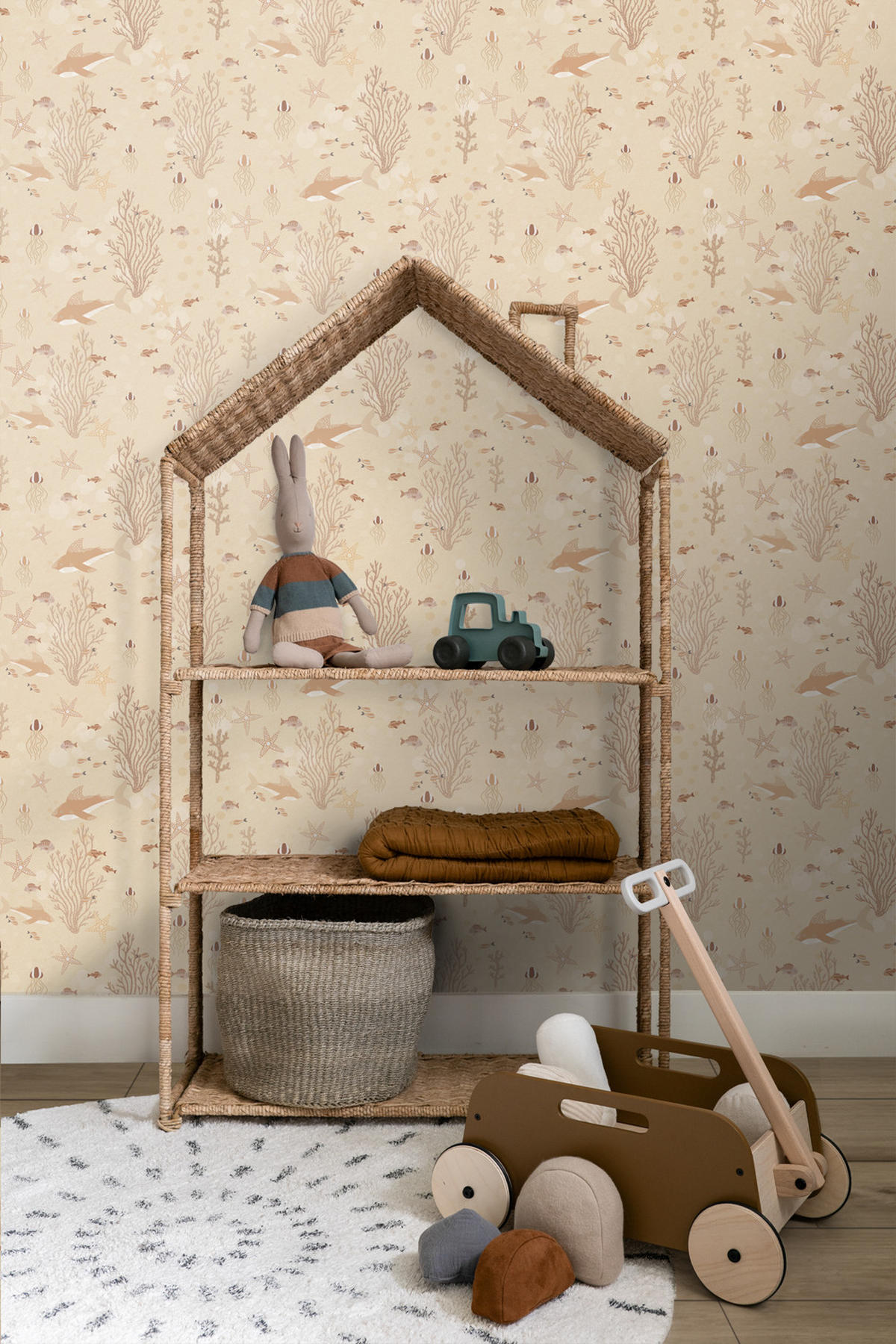 TAPETE Unterwasserwelt 50 x 900 cm - Beige, Papier (50/0.1cm) - ESTAhome
