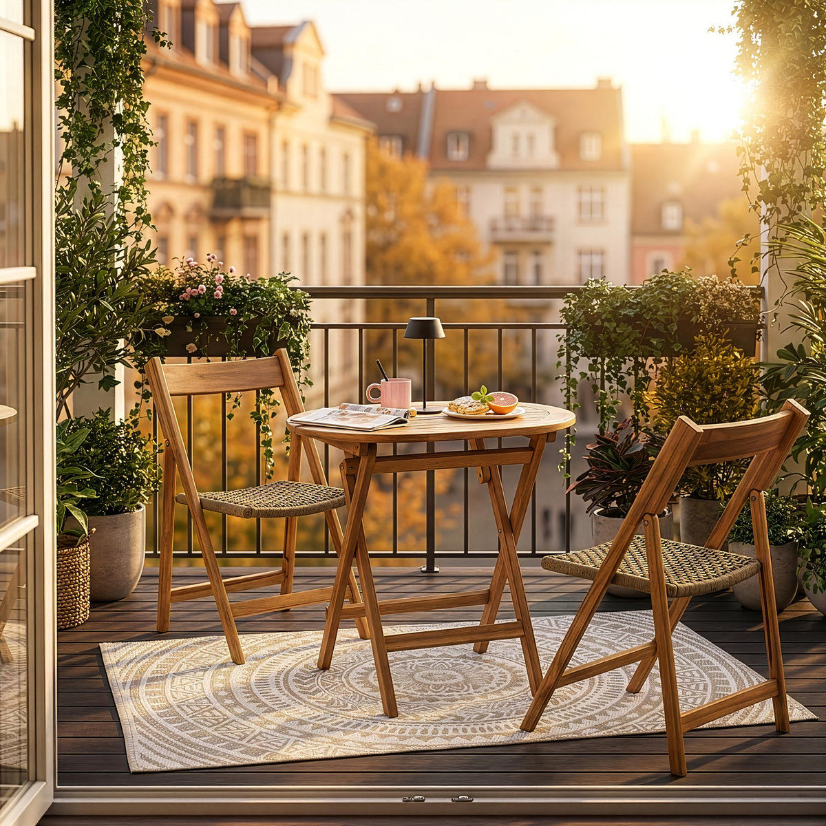 KLAPPSTUHL (2er-Set) Boho Garden - Braun, Holz (49/84/54cm) - Butlers