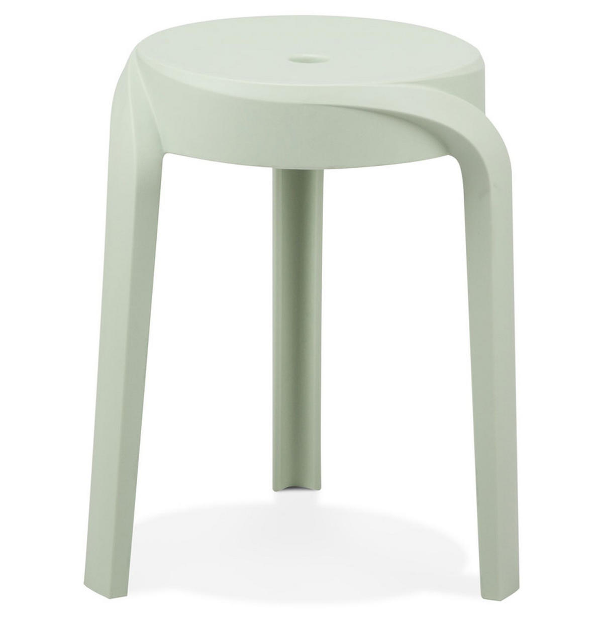 HOCKER POMPA hellgrün - Grün, Kunststoff (36/45/35cm) - Légia Home