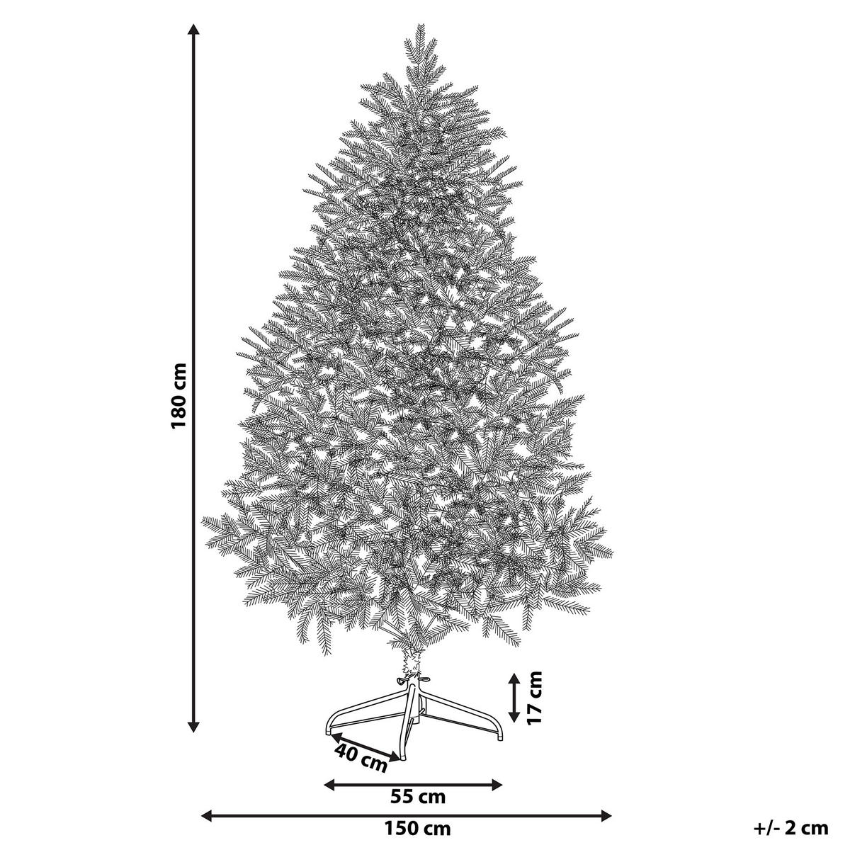 WEIHNACHTSBAUM 180 cm Rosa Farnham - Rosa, Kunststoff (180cm) - Beliani