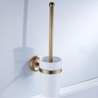 TOILETTENBÜRSTENHALTER – Vintage-Gold (17 x 10,5 x 36,5 cm) - Goldfarben, Metall (14/37/9cm)
