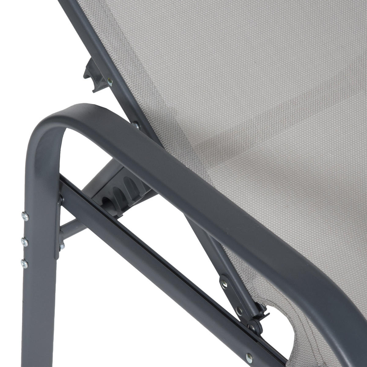 SONNENLIEGEN Sardinia Grau und Anthrazit 2er-Set - Grau, Kunststoff (60.5/87.5/192.5cm) - Happy Garden