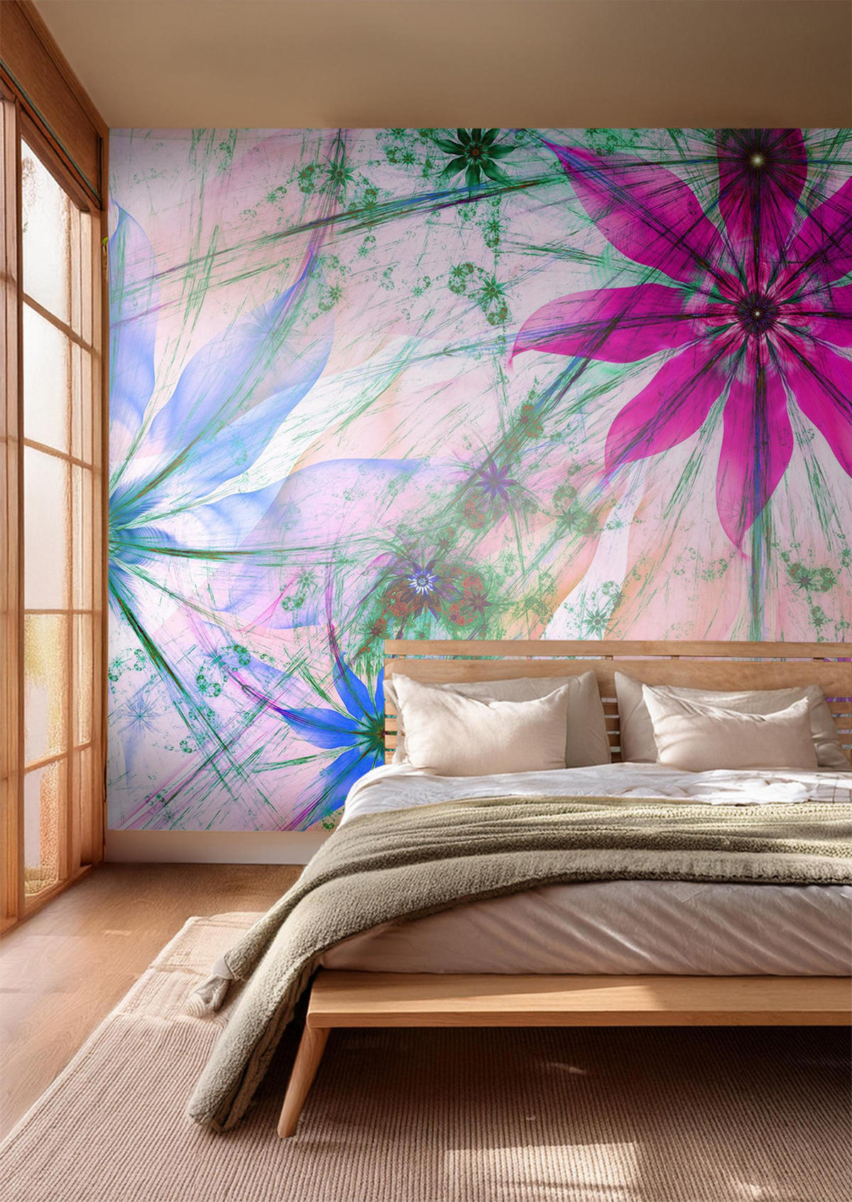 FOTOTAPETE Blumen 375 x 270 cm - Pink, Papier (375/270cm) - Sanders & Sanders