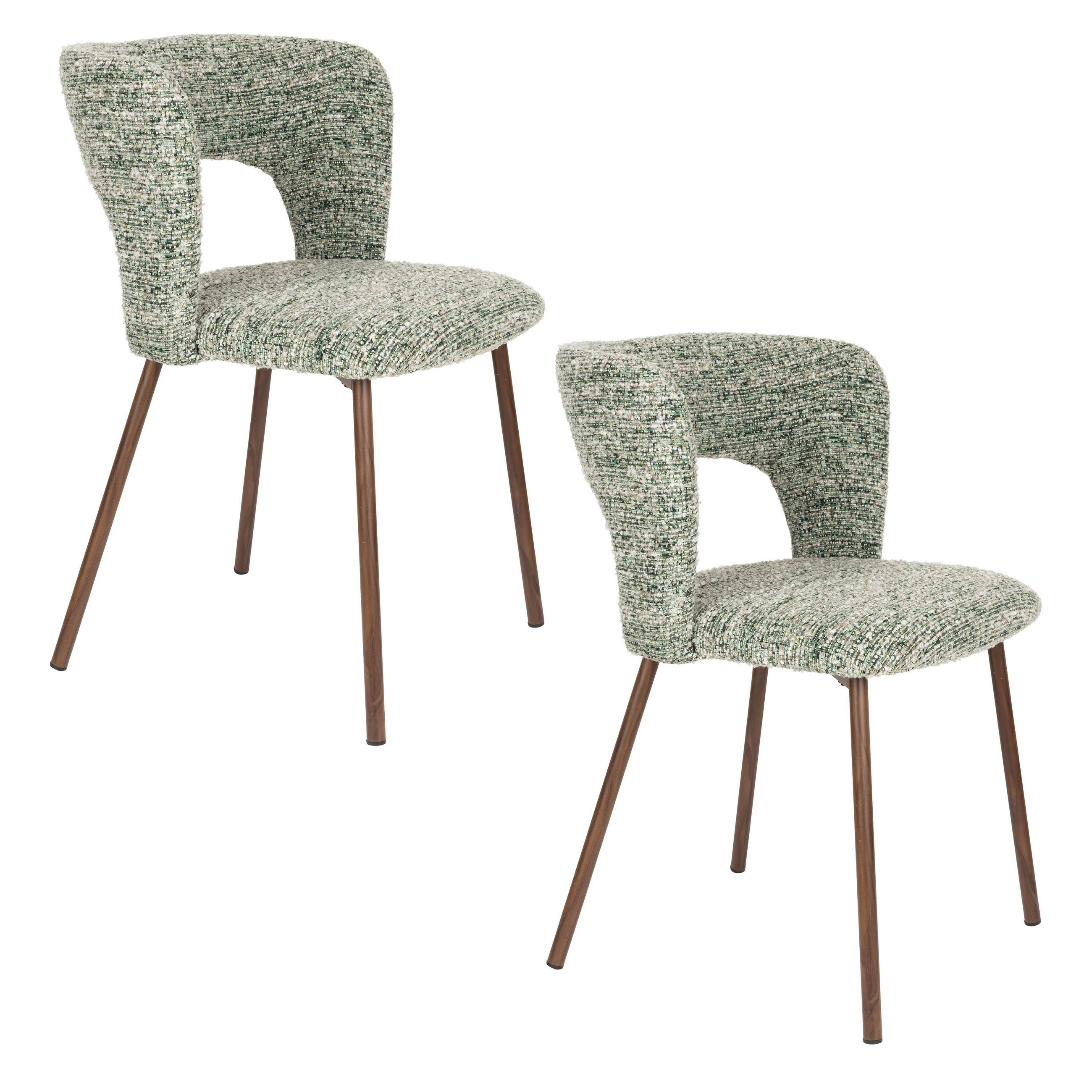 ESSZIMMERSTÜHLE Chelsea Grün - 2 er Set - Grün, Kunststoff (52.5/78.5/54.5cm) - Housecraft Living