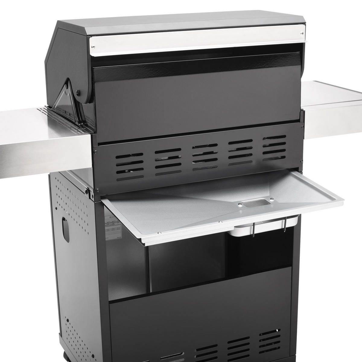 GASGRILL BLACK 3+1 - Schwarz, Metall (128/114/55cm) - TAINO