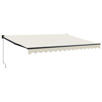 MARKISE Einziehbar Creme 4x3 m Stoff und Aluminium - Creme, Textil (400/1/300cm) - furnicato