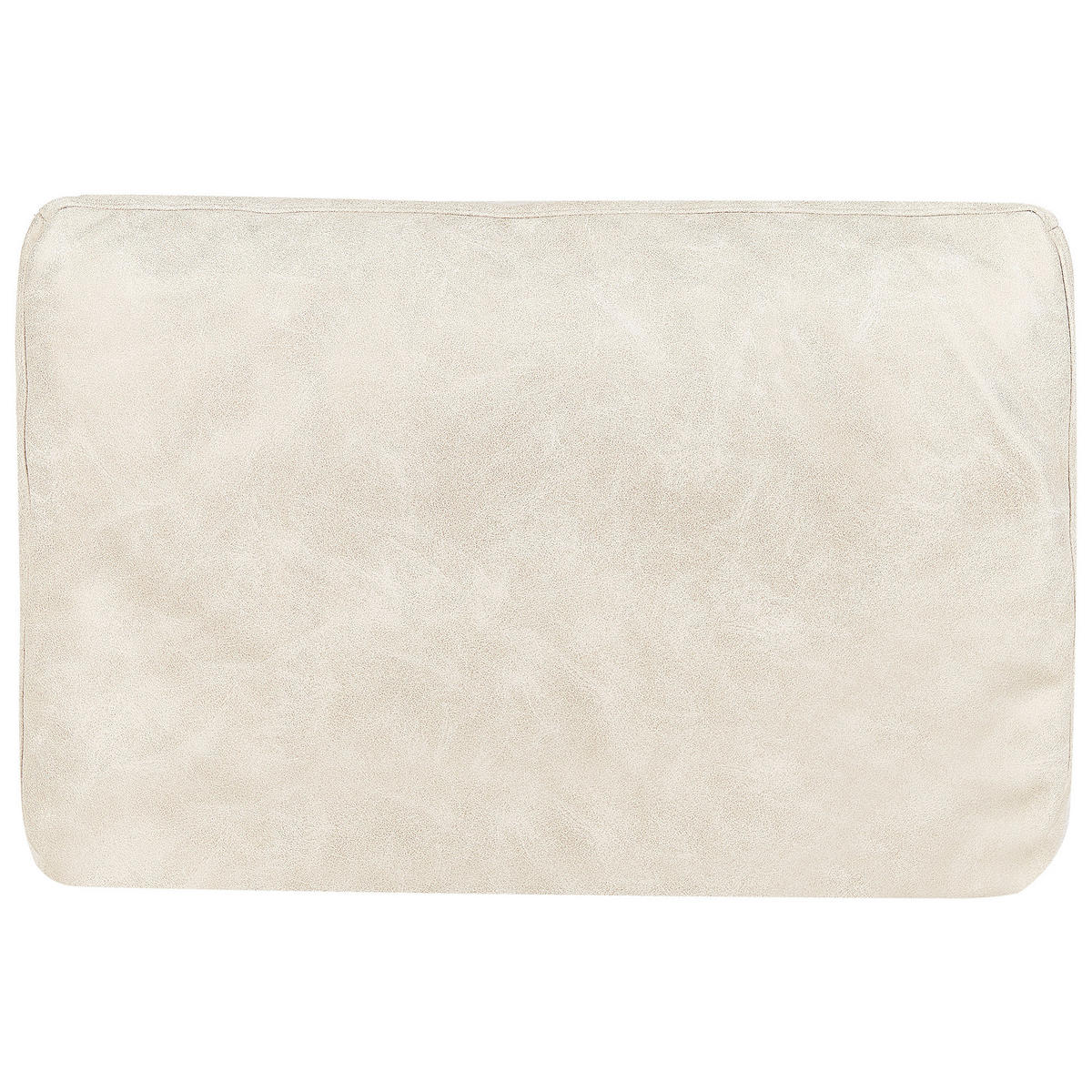 CHAISELONGUE-RECHTSSEITIGE Kunstleder Hellbeige Rebais - Beige/Schwarz, Kunststoff (172/85/85cm) - Beliani