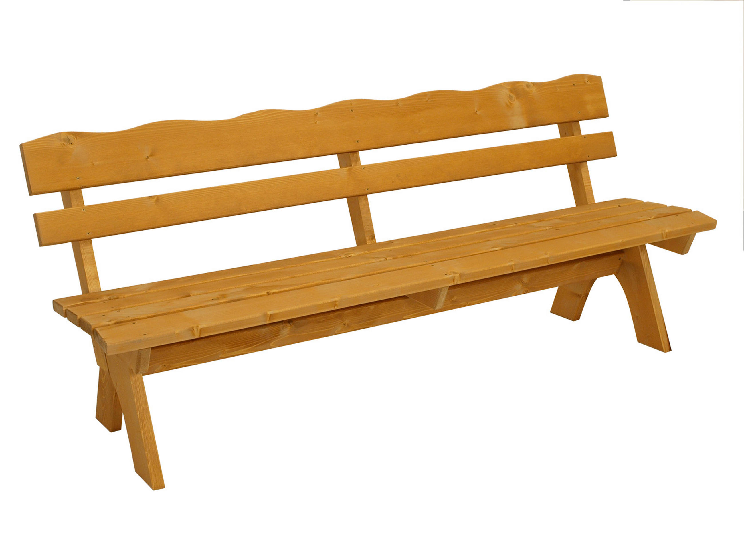 GARTENBANK Drieburg 4-Sitzer 200cm aus Kiefer massiv - Braun, Holz (200/82/60cm) - TPFGarden