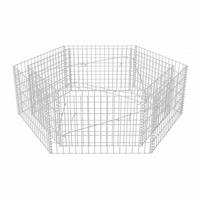 HOCHBEET Gabione 6-eckig LISSA aus Stahl 140x160x50 cm - Silberfarben, Metall (140/50/160cm) - DELUKE
