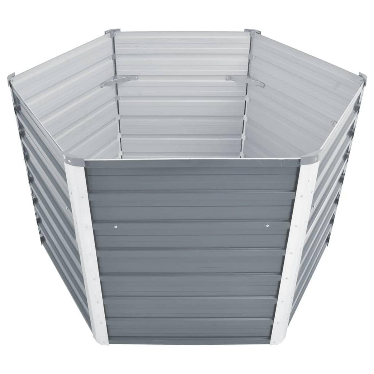 GARTEN-HOCHBEET Verzinkter Stahl 129x129x77 cm Grau - Grau, Metall (129/77/129cm) - furnicato