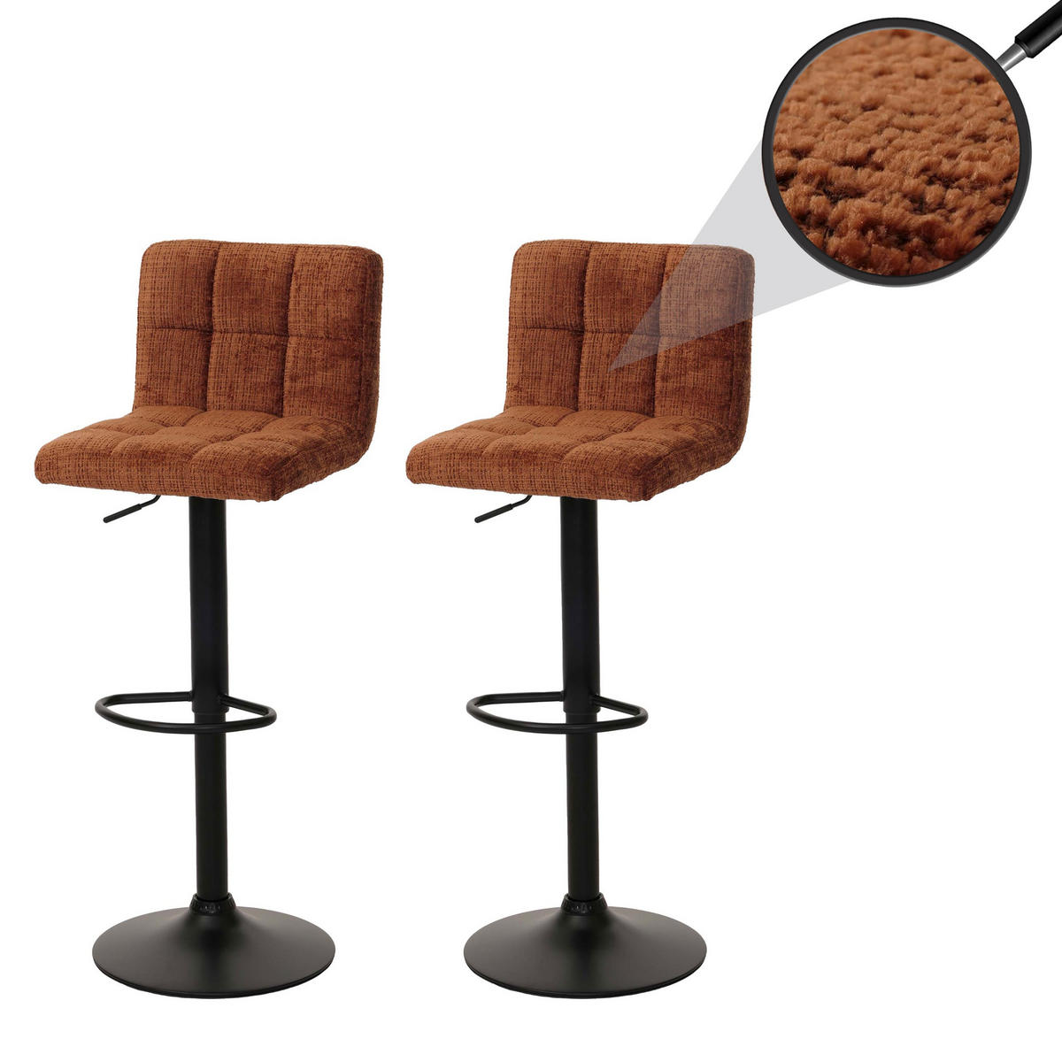 BARHOCKER Orange 2er-Set - Orange, Textil (38/107/41cm) - MCW