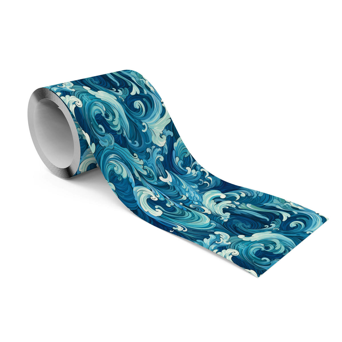 TAPETENBORDÜRE selbstklebend MEERESWELLEN Ozean Abstraktion - Blau, Papier (10/300/300cm) - Muralo