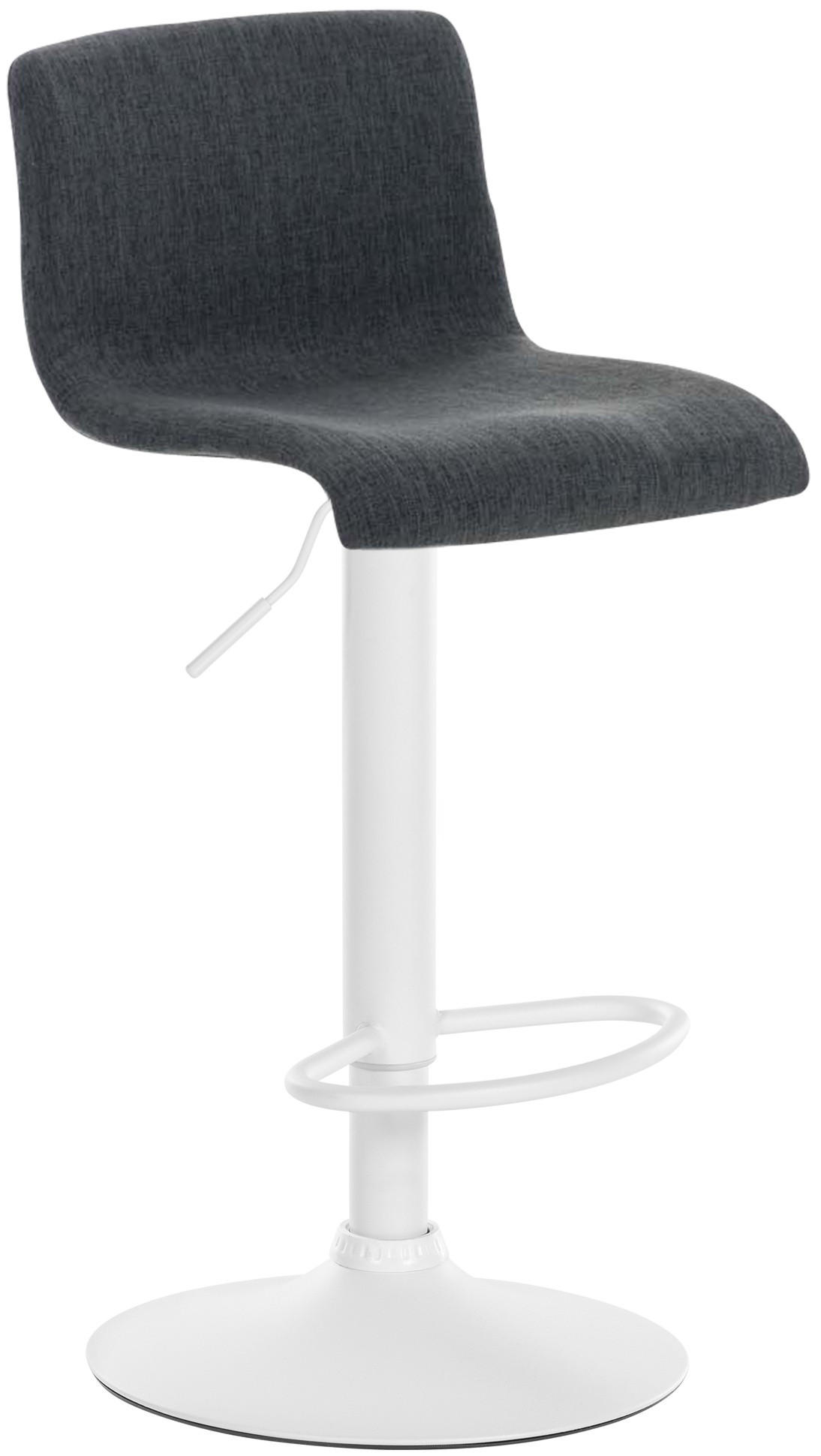 BARHOCKER Stoff dunkelgrau - Dunkelgrau/Weiß, Textil/Metall (39/84/36cm) - CLP