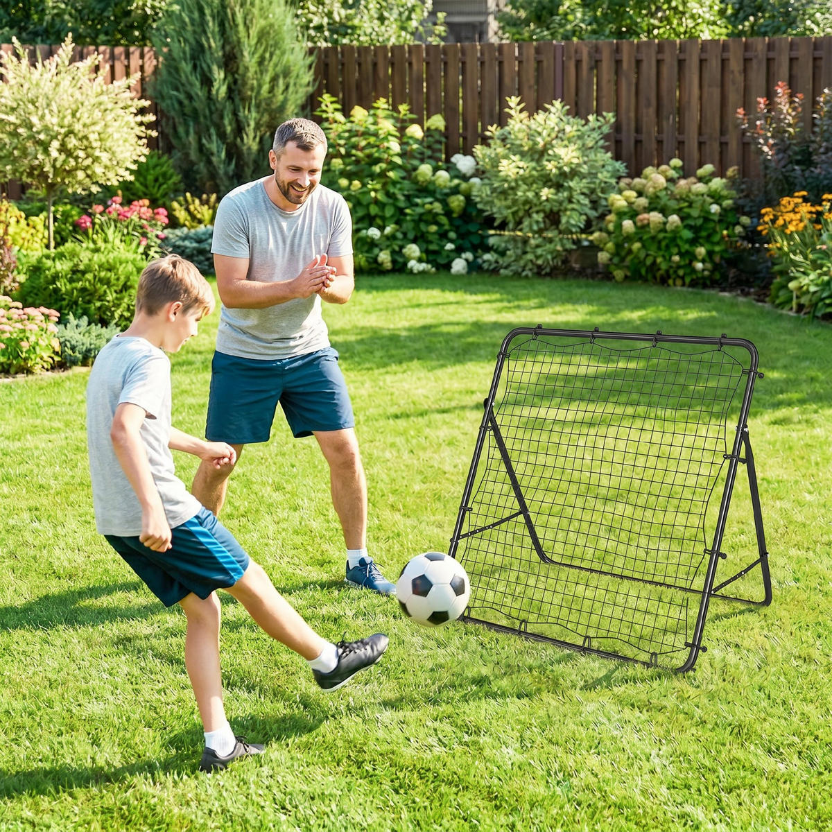 REBOUNDER DE-18604 klappbar, 5-fach verstellbar mit Zielzone Schwarz - Schwarz, Metall (73/120cm) - ComfortXL