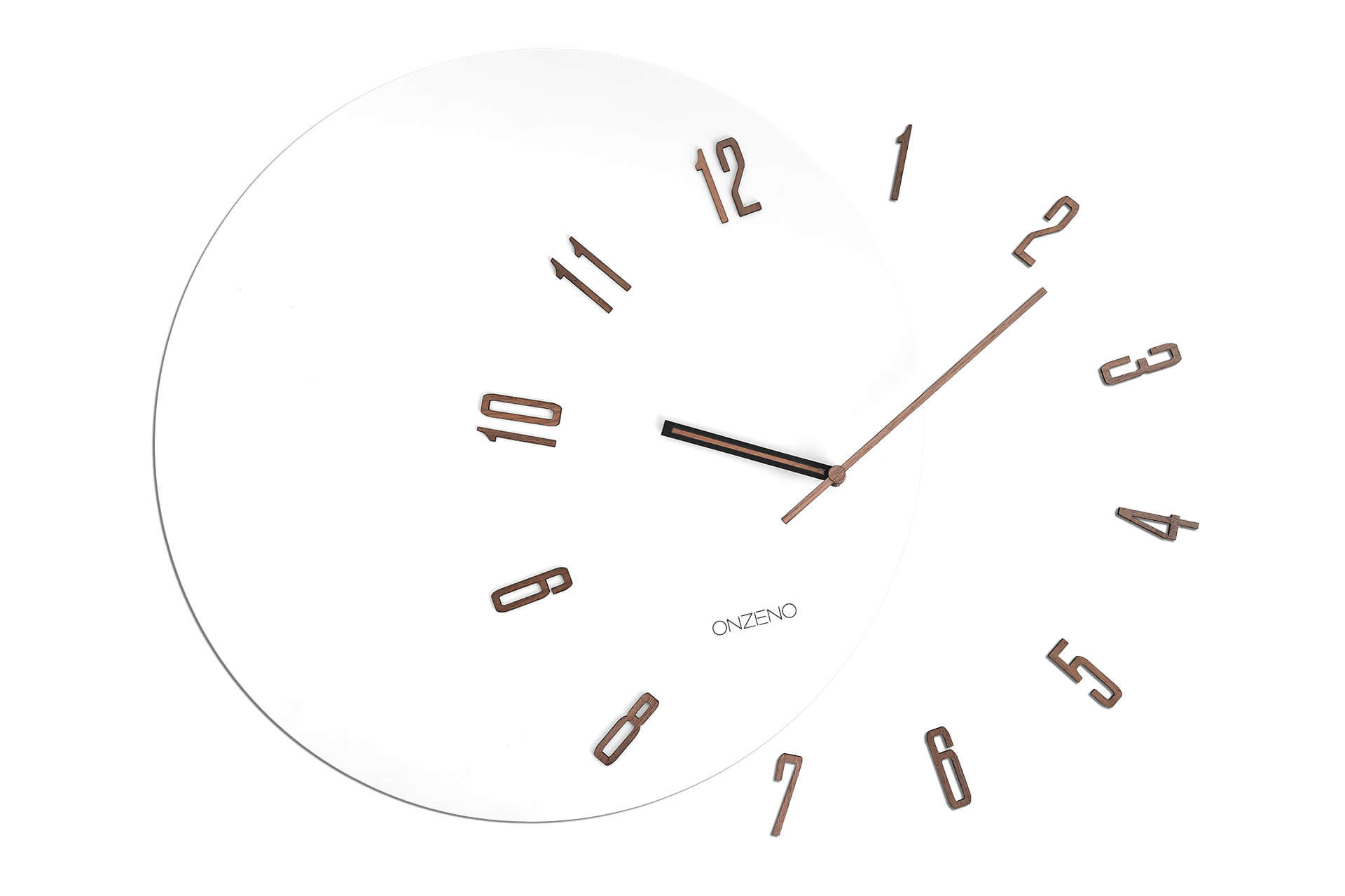 WANDUHR Design Weiß 60/53 cm - Weiß, Holzwerkstoff/Kunststoff (0.92/53/1cm) - ONZENO