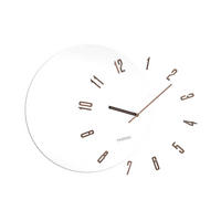 WANDUHR Design Weiß 60/53 cm - Weiß, Holzwerkstoff/Kunststoff (0.92/53/1cm) - ONZENO